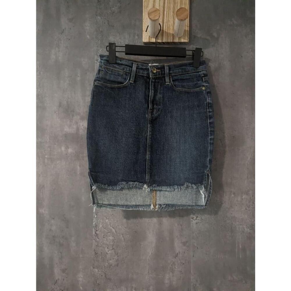 Women's Frame Denim Blue Distressed Skirt Size 24